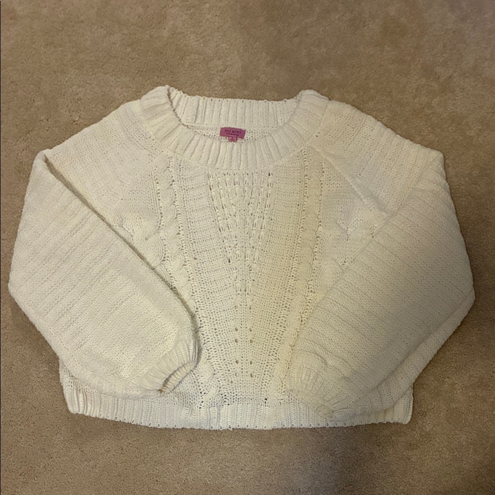 Miami Cream Cable Knit Women's Sweater